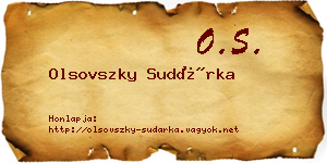Olsovszky Sudárka névjegykártya